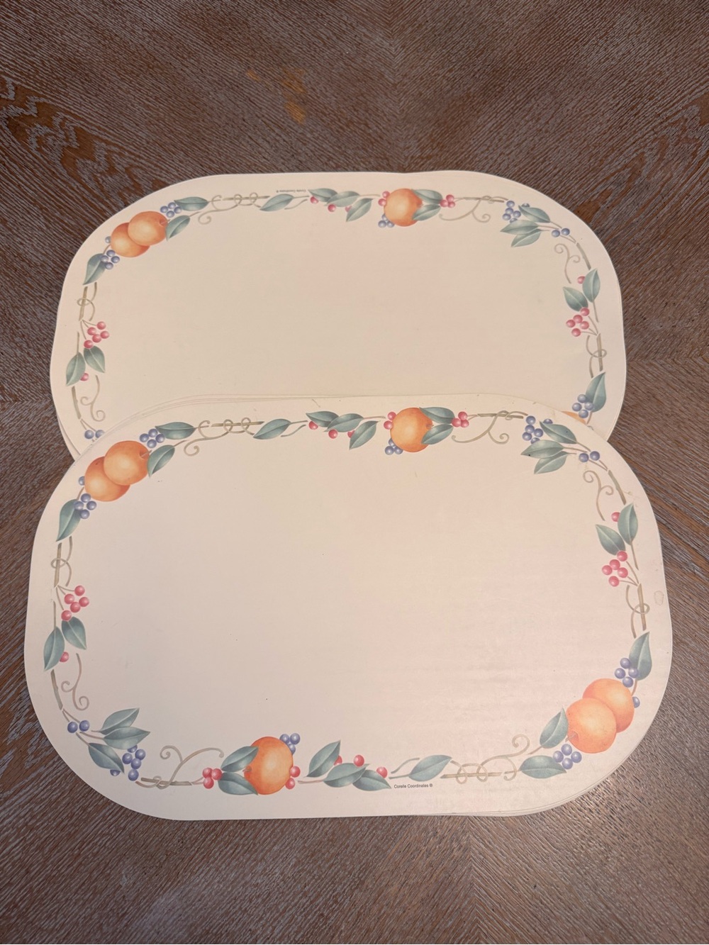 Corelle Coordinates Abundance Set Of 4 Reversible Placemats 11”X7”